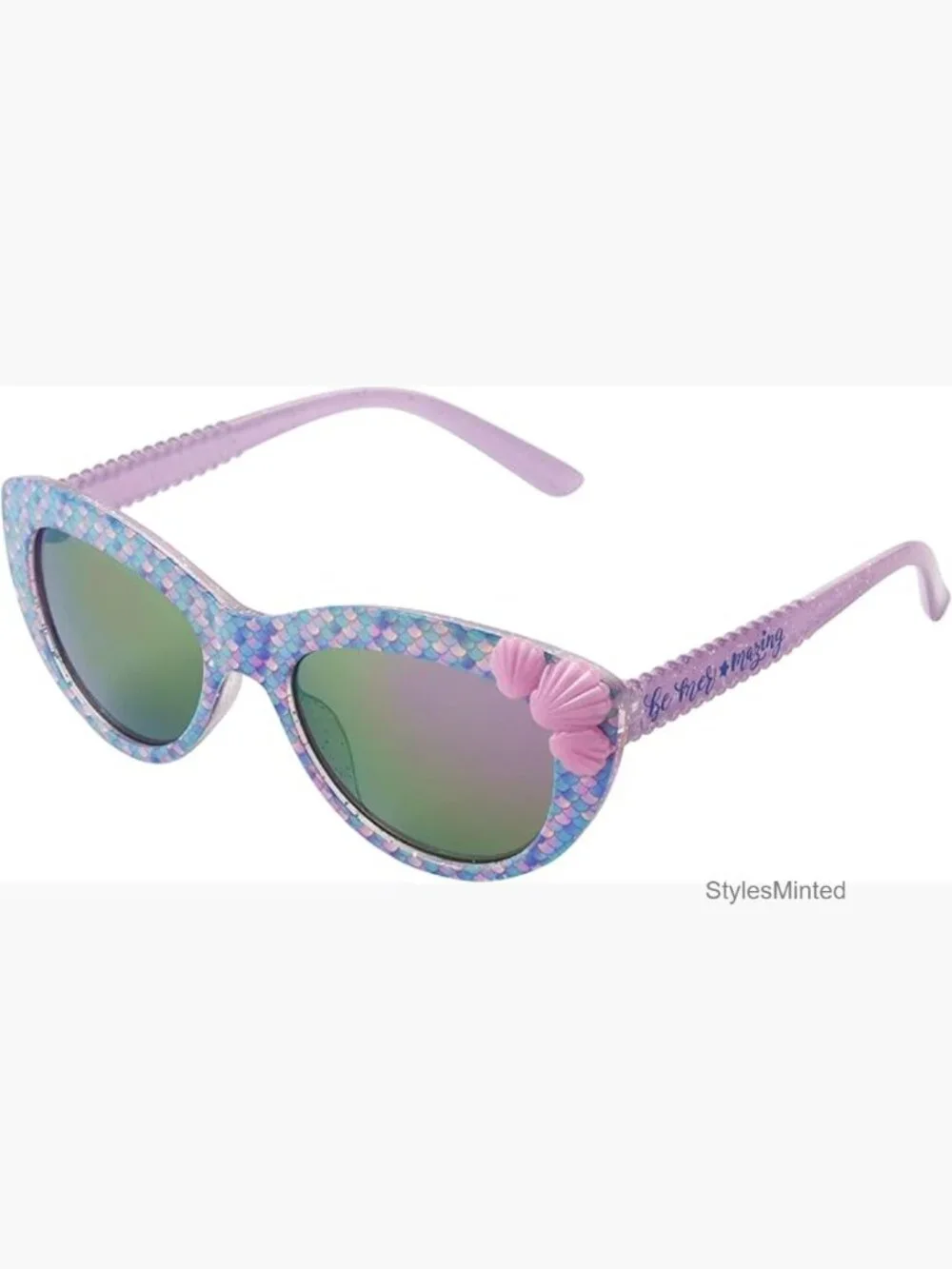 Kids Cat Eye Sunglasses with UVA/UVB Protection & Pouch